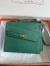 Hermes Kelly En Desordre 20 Handmade Bag in Malachite Epsom Calfskin