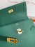 Hermes Kelly En Desordre 20 Handmade Bag in Malachite Epsom Calfskin