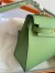 Hermes Kelly En Desordre 20 Handmade Bag in Vert Criquet Epsom Calfskin