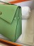 Hermes Kelly En Desordre 20 Handmade Bag in Vert Criquet Epsom Calfskin