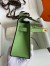 Hermes Kelly Pochette Handmade Bag In Vert Cypres Epsom Calfskin