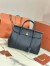 Loro Piana Loom L32 Bag in Navy Blue Grained Leather