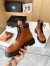 Prada Chelsea Boots in Cognac Leather and Re-Nylon