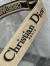 Dior Adjustable Shoulder Strap with Ring in Black Embroidery Canvas