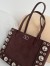 Valentino Nellcote Mini Shopping Bag in Chocolate Suede Calfskin
