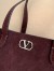 Valentino Nellcote Mini Shopping Bag in Chocolate Suede Calfskin