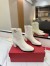 Valentino VLogo The Bold Edition Ankle Boots 70mm in White Calfskin