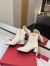 Valentino VLogo The Bold Edition Ankle Boots 70mm in White Calfskin