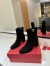 Valentino VLogo The Bold Edition Ankle Boots 70mm in Black Suede Leather