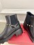 Valentino Beatle Rockstud Boots 55mm in Black Leather