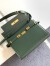 Saint Laurent Manhattan Medium Shoulder Bag in Green Calfskin