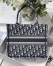 Dior New Small Book Tote In Blue Dior Oblique Jacquard