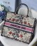 Dior Book Tote Bag In Multicolor Dior Flowers Embroidery