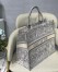 Dior Large Book Tote In Gray Toile de Jouy Reverse Embroidery