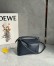 Loewe Puzzle Mini Bag in Navy Blue Grained Calfskin