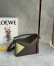 Loewe Puzzle Small Bag in Tan Suede and Chocolate Calfskin