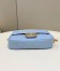 Fendi Baguette Chain Midi Bag In Blue Nappa Leather