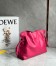Loewe Flamenco Clutch Bag In Ruby Red Leather