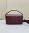 Fendi Medium Baguette Bag in Burgundy FF Nappa Leather