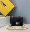Fendi Small Kan U Bag In Black Calfskin