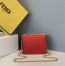 Fendi Small Kan U Bag In Red Calfskin