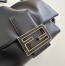 Fendi Mamma Baguette Small Bag in Black Nappa Leather