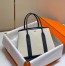 Hermes Garden Party 36cm Bag in Toile and Black Leather