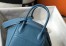 Hermes Lindy 26cm Bag In Blue Jean Clemence With PHW