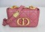 Dior Micro Caro Bag In Pink Cannage Calfskin