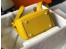 Hermes Lindy Mini Bag In Yellow Clemence Calfskin