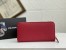 Prada Zip Around Wallet in Red Saffiano Calfskin