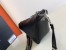 Prada Triangle Shoulder Bag In Black Saffiano Calfskin