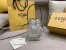 Fendi White Mon Tresor Mini Bucket Bag In Transparent PU