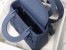 Dior Lady Dior My ABCDior Bag In Blue Ultramatte Calfskin