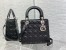 Dior Lady Dior Medium Bag in Black Grained Calfskin