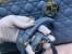 Dior Large Lady Dior Bag In Denim Blue Cannage Lambskin