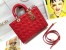 Dior Large Lady Dior Bag In Red Patent Cannage Calfskin