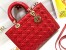 Dior Large Lady Dior Bag In Red Patent Cannage Calfskin