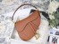 Dior Saddle Bag In Brown Grained Calfskin