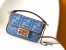 Fendi Baguette Mini Bag in Denim with FF Embroidery 