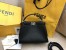 Fendi Peekaboo Mini Selleria Bag In Black Cuoio Romano Leather