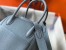 Hermes Blue Lin Clemence Lindy 30cm Bag with PHW