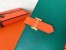 Hermes Bi-Color Epsom Bearn Wallet Malachite/Orange
