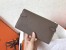 Hermes Kelly Classic Long Wallet In Etoupe Clemence Leather