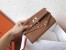 Hermes Kelly Classic Long Wallet In Brown Epsom Leather