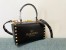 Valentino Rockstud Alcove Box Bag In Black Calfskin
