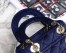 Dior Mini Lady Dior Chain Bag In Blue Velvet