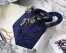 Dior Mini Lady Dior Chain Bag In Blue Velvet