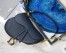 Dior Saddle Bag In Navy Blue Grained Calfskin