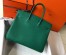 Hermes Birkin 35cm Bag In Malachite Clemence Leather